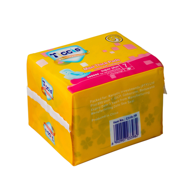 100ml Üzeri Baskılı Hijyenik Havlu Pedleri Emiciliği Bireysel Sarma
