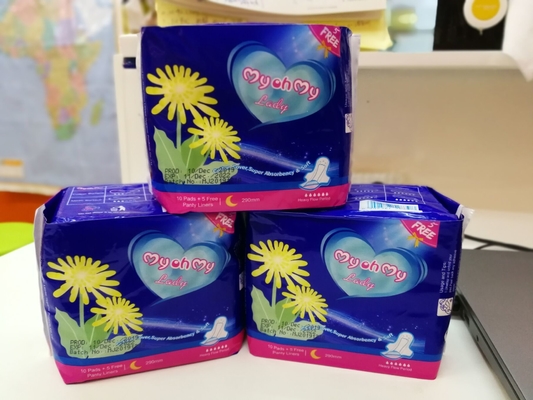 Yumuşak Pamuklu Kumaşlar FDA ile Kanatsız İpek Tek Kullanımlık Hijyenik Peçeteler 410mm