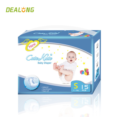 Baskılı Süper Emici Polimer Bebek Bezi Unisex Tek Kullanımlık Bebek Bezi Yeni Doğan