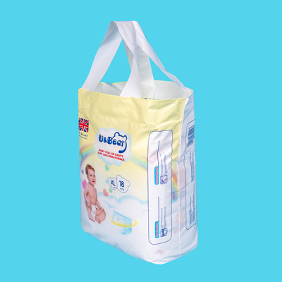 Beyaz ADL Bebek Pull Up Pantolon Süper Emici Organik Pull Up Bezi Baskılı