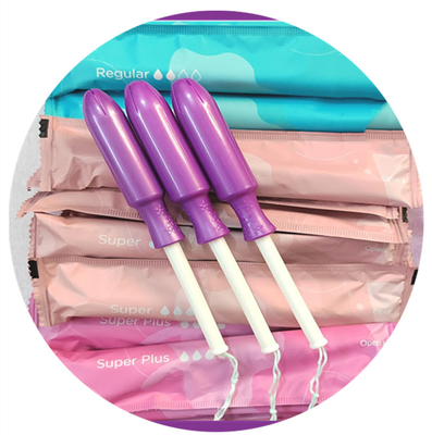 Hijyenik Kadın Pamuklu Aplikatör Tampon Biyobozunur